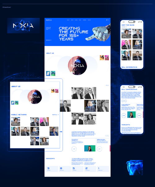 nokia公司网站ui设计
